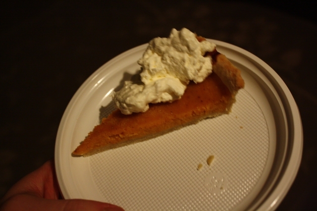 Pumpkin Pie!  Real whipped cream!